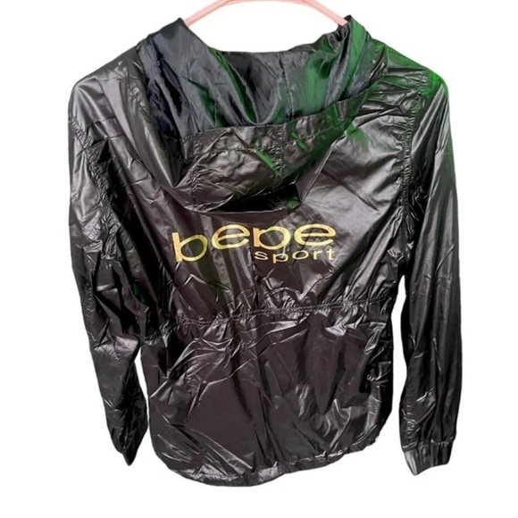 Bebe Sport Black Windbreaker Jacket - Picture 1 of 8